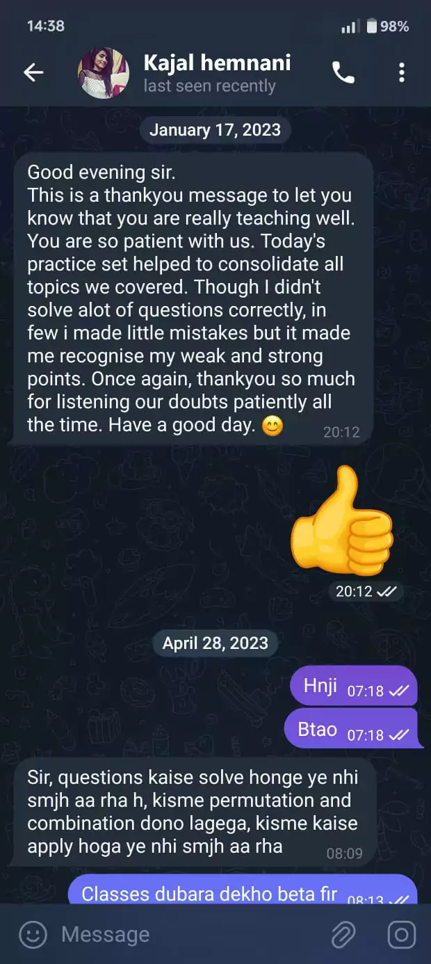 Learner's note on recorded classes